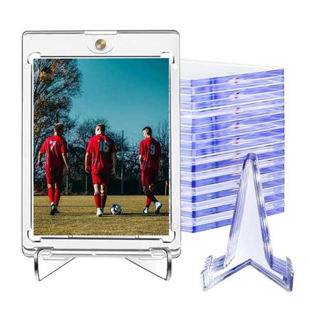 

-[Cilae-17R] 20Pcs 35PT-360PT Card Sleeves Display Holder Acrylic Stands Small Rack For Baseball Football Sports Card Trading&Di