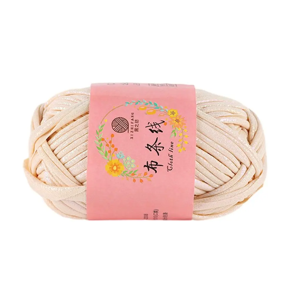 100g Imitation For T-Shirt Leather Crochet Yarn Novel Shiny Magic Color DIY Hand Knitting Sewing Yarn Ball For Bag Blanket