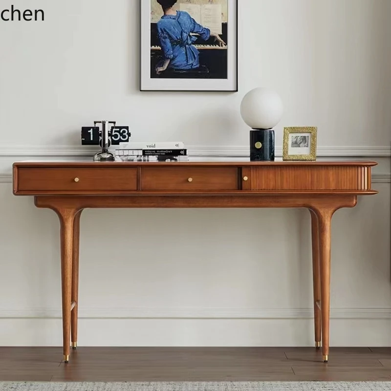 

A1 solid wood desk retro desk medieval home writing computer household goods
