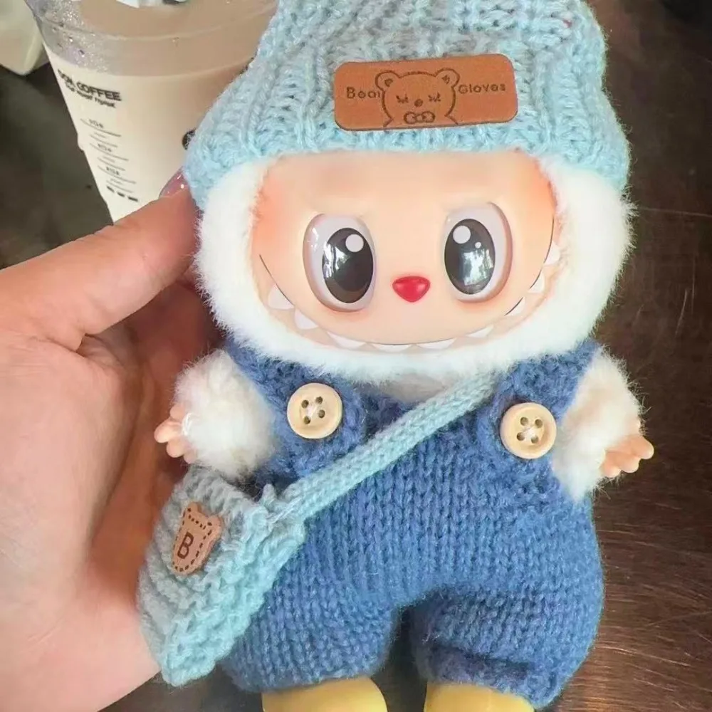 Ropa de moda para muñecas Labubu de 17cm, ropa para muñecas de 6,7 pulgadas y accesorios, decoración bonita, paños pequeños (no muñecas)