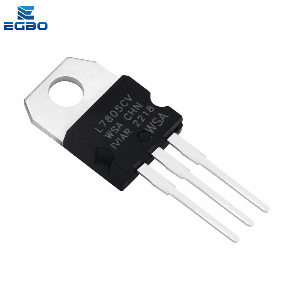 EGBO-POSITIVE Regulador de tensão, Novo regulador de tensão, L7805CV, TO-220, L7805, 7805, 5V, 10Pcs Lot