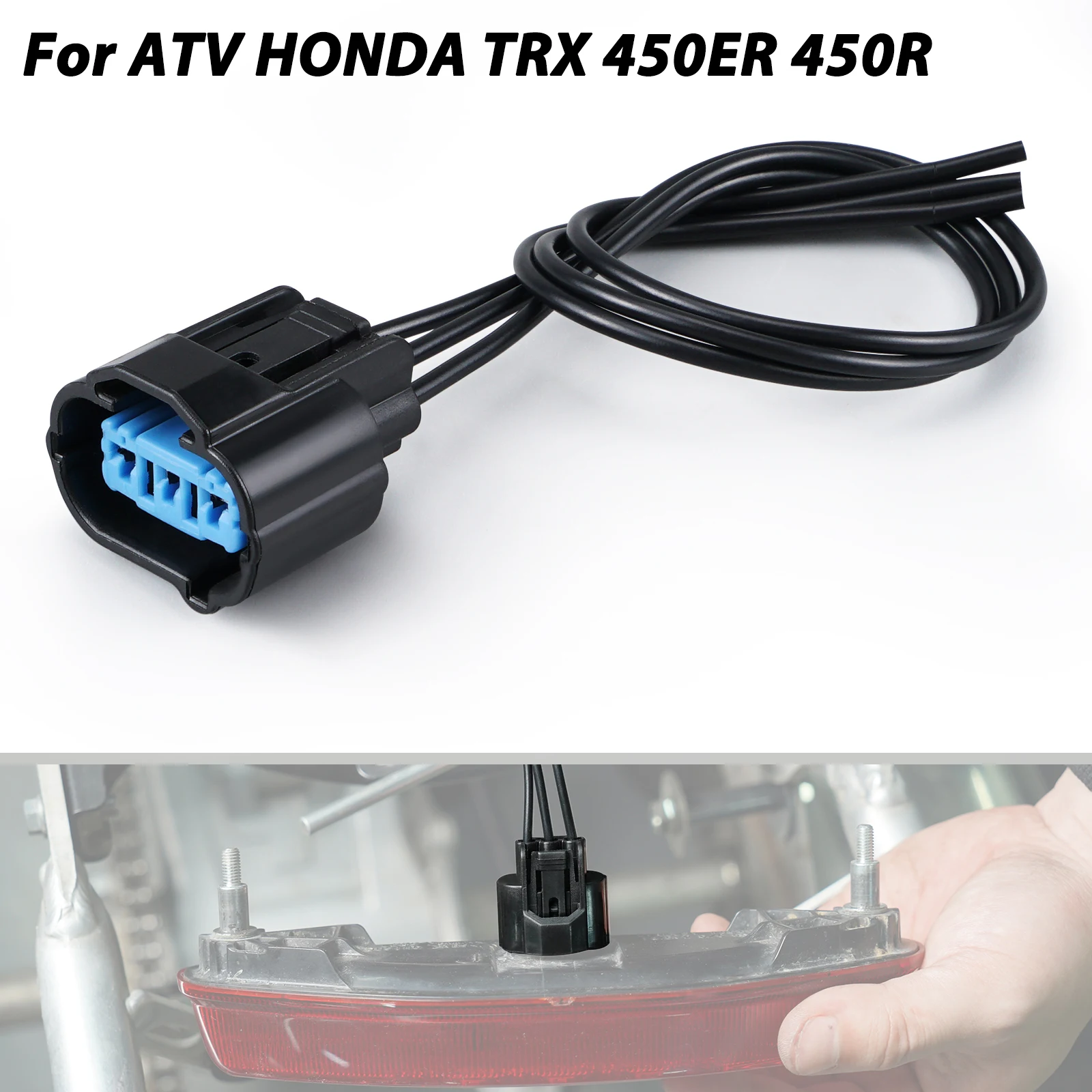 For Honda TRX450ER 450R TRX Tail Light Connector Pigtail 33700-HP1-601 Plastic ATV Accessories For HONDA TRX 450ER 2006-2014