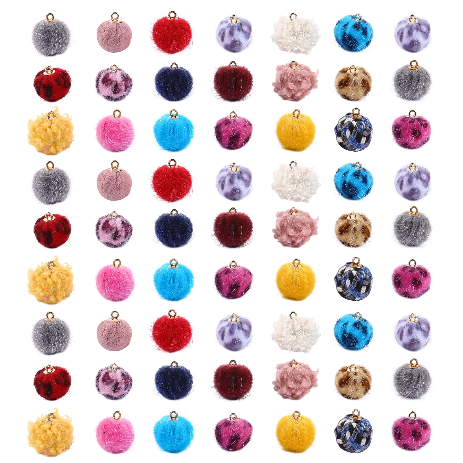 

Beads Jewelry Making Supplies DIY Parts Decoration Gift Necklace Accessory Creative Pendant Velvet Balls Long Life