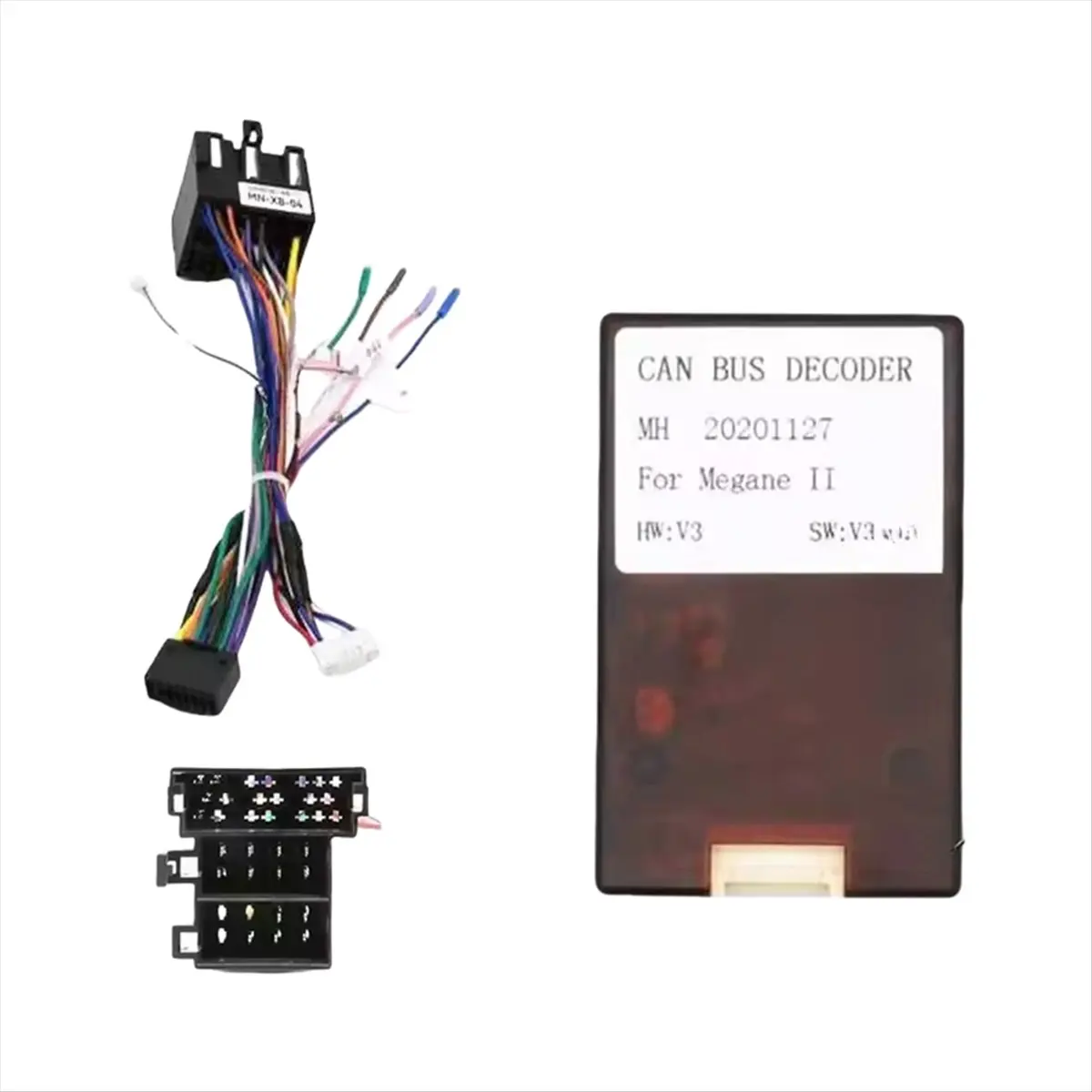 T37C Car Radio Canbus Box for RENAULT MEGANE 2/FLUENCE Auto Multimedia Navigation Wiring Harness Power Cable Decoder