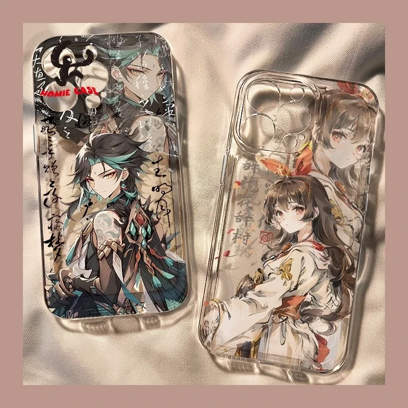 Phonecase de jeu Genshin Impact personnalisée, style anime, iPhone X, XS, iPhone 11, 12, 16, 16 Pro, iPhone Poly