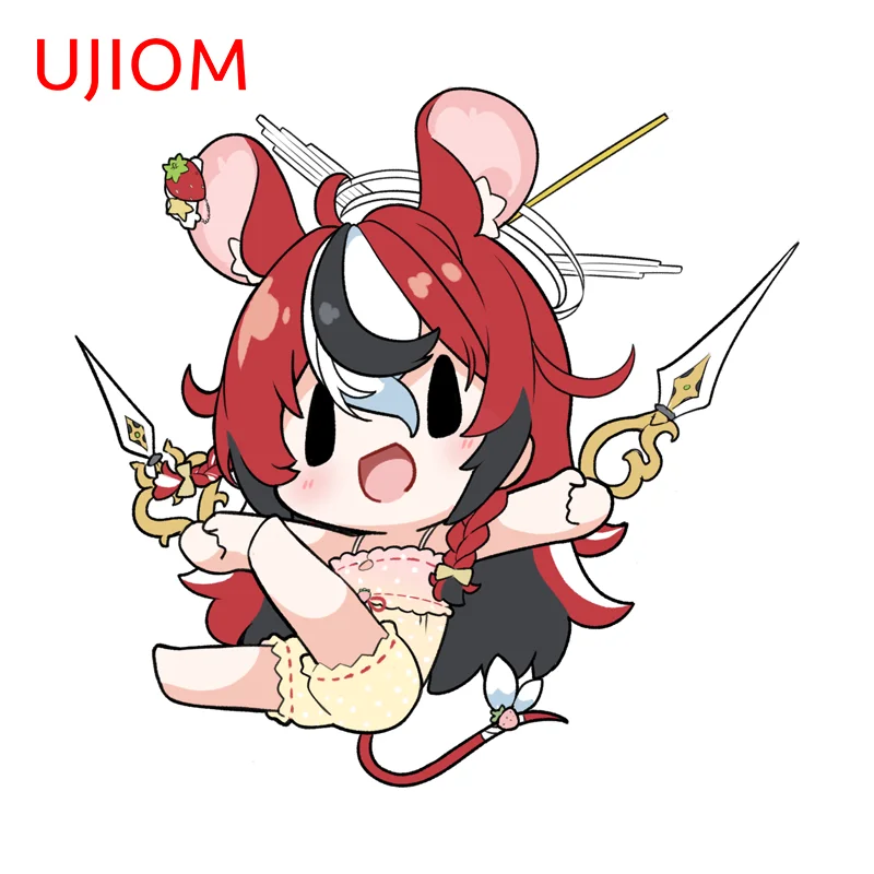 UJIOM Hololive Edition Girl Wall Sticker Amusing Premium Creative Scratch Proof PVC Decal Suitable For Surfboard Skateboard