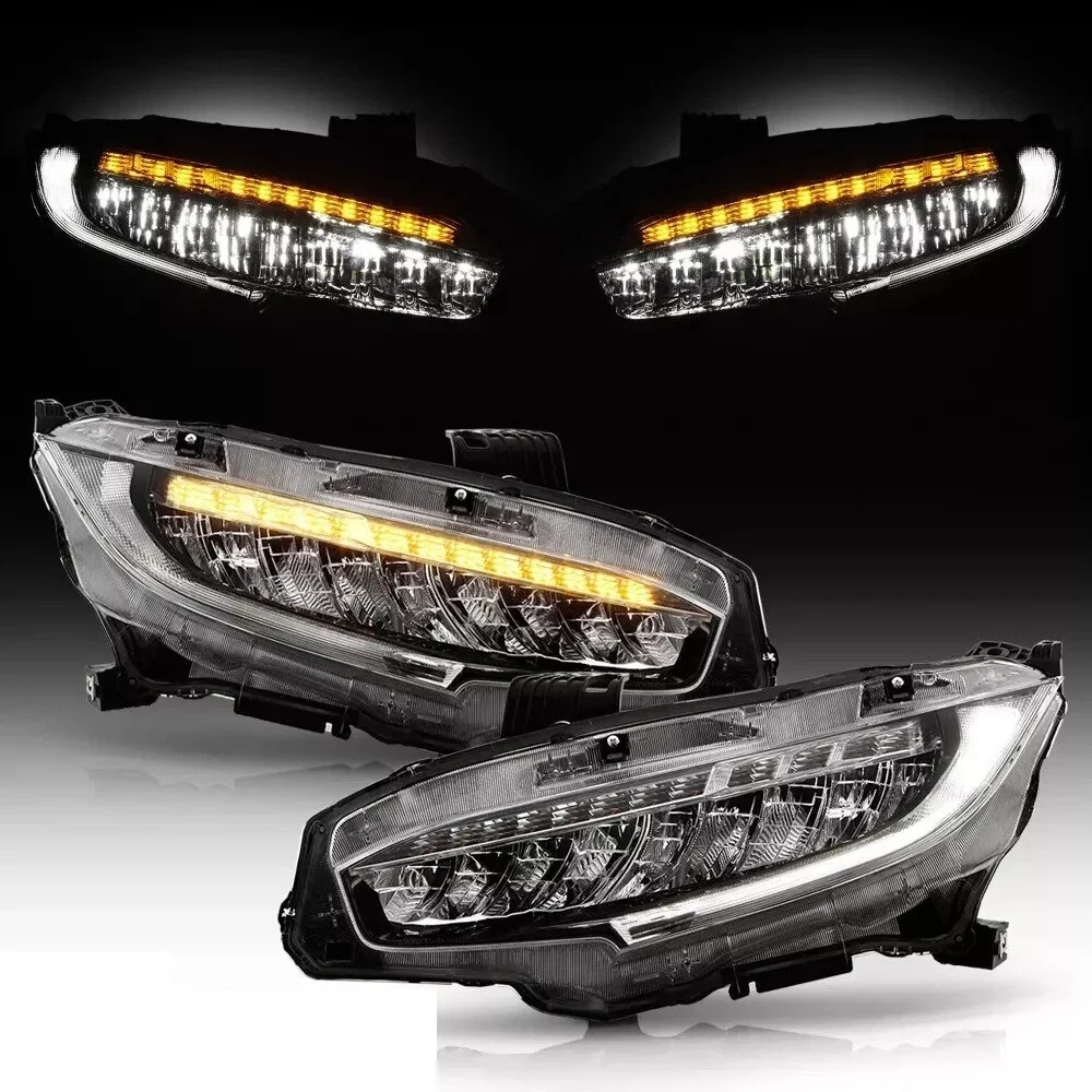 Headlight assembly For Honda Civic 10th Gen sedan 2016-2017 2018 2009 2020 2021 Head lamp daytime running lamp Car headlights