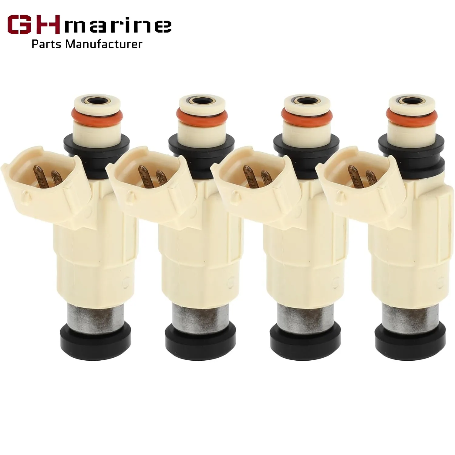 4 Pcs Fuel Injector for Yamaha F200 F225  69J-13761-00 Galant DE ES 2.4 01-03 Flow Match MR507252 Fuel Nozzle Beige Automotive