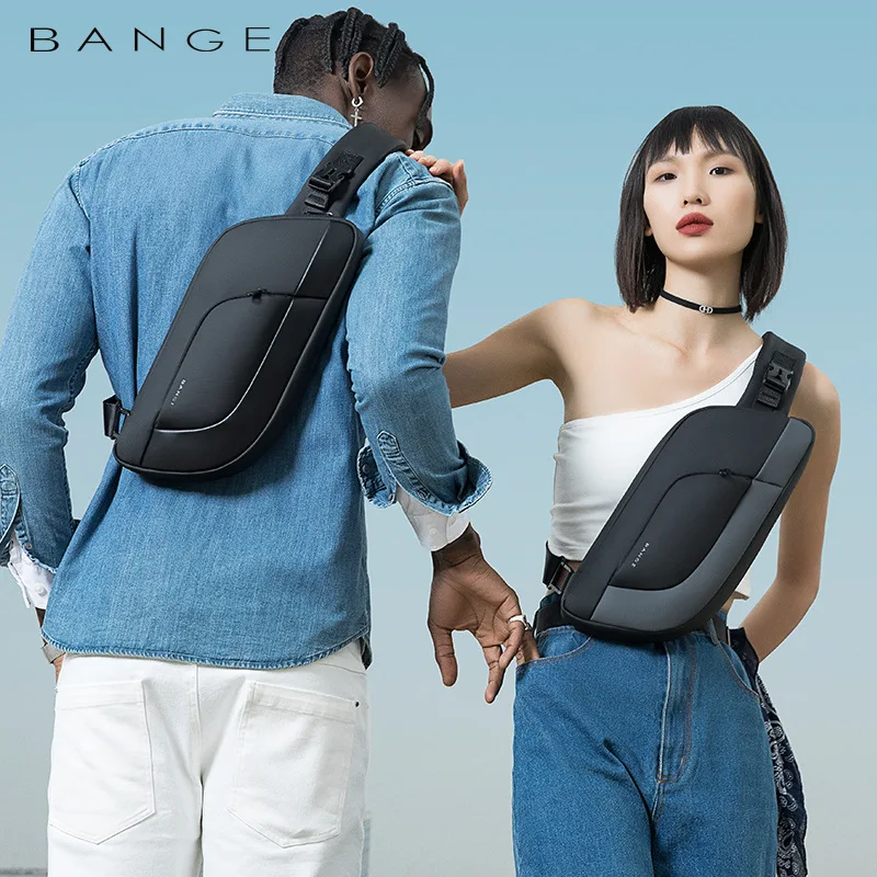 BANGE Chest Bag New Multifunction Crossbody Bag for Men Shoulder Messenger Bags Male Waterproof Short Trip Chest Bag Pack