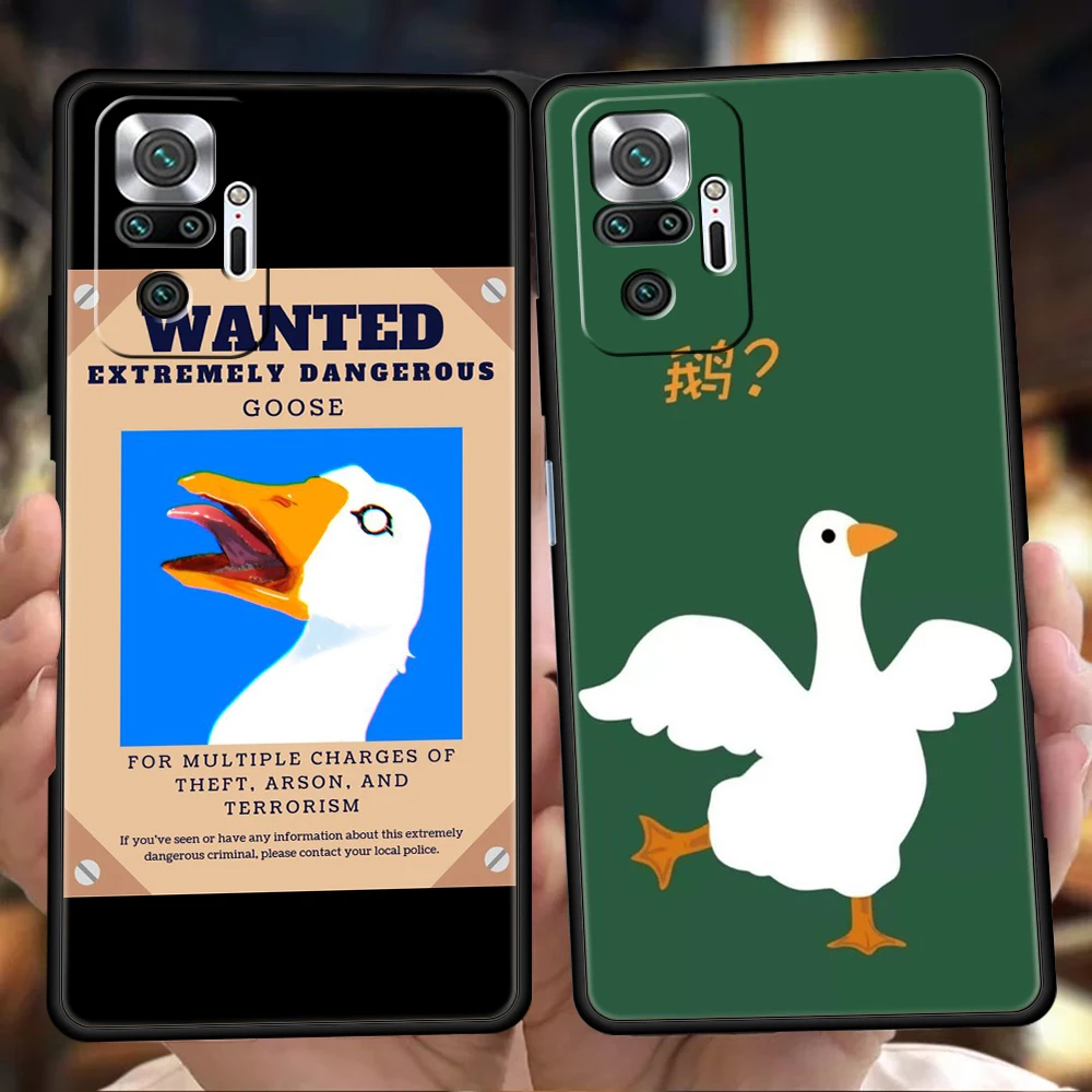 Cartoon Cute Goose Game Luxury Case For Redmi K50 Note 12 10 11 11T Pro 9 9s 8 8T K40 Gaming 9A 9C 8A Pro Plus 5G Silicone Shell