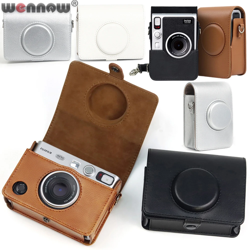 

Camera Bag Casing for Fujifilm Instax Mini EVO Instant Film Camera Case PU Leather Cover Shoulder Strap Camera Accessories