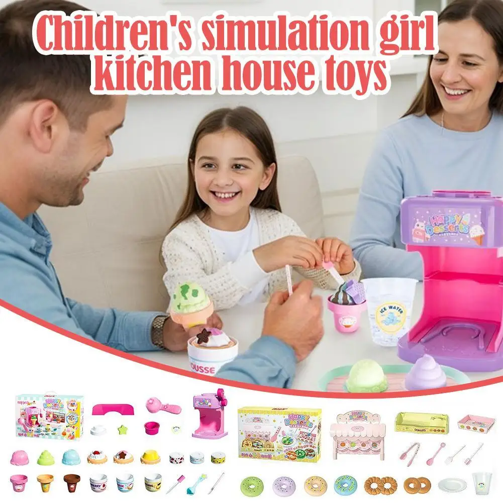 

1 Set Children's Donut Shop Toys Simulation Dessert Mechanism Kitchen Pretend To Play Food House Toys Role Early Educational Toy