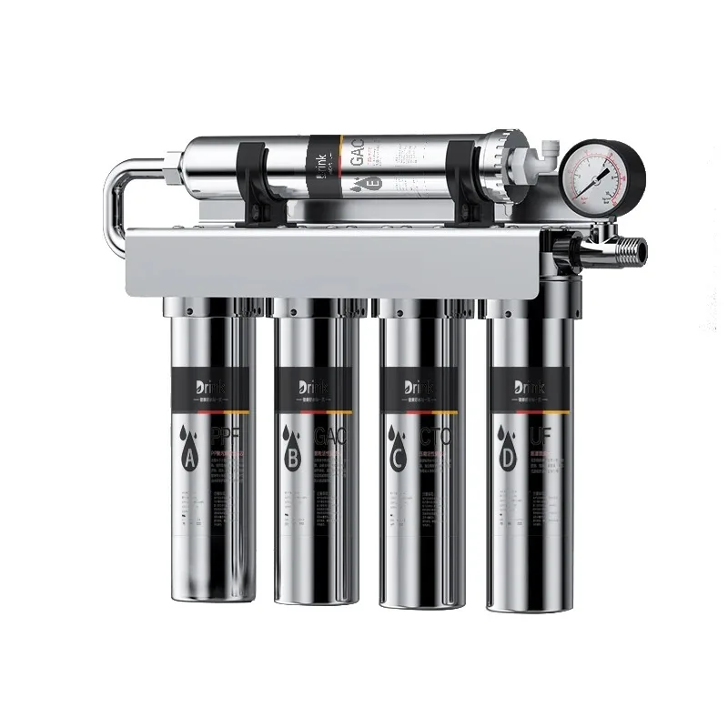 Level 5 Reverse Osmosis System Drinking Water Prefilter Good Quality Kitchen Sink Stainless Steel Electric Silver