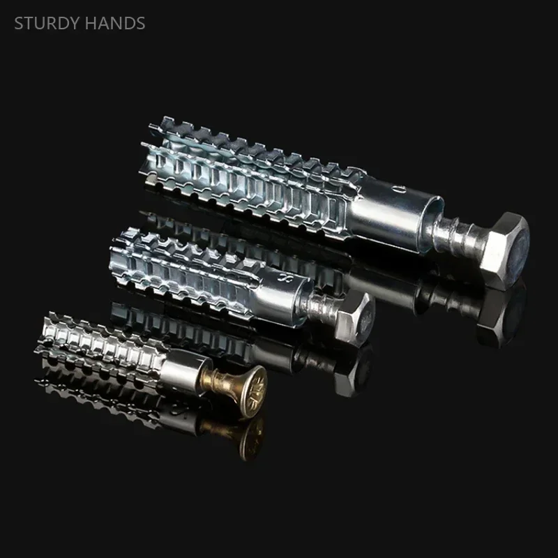 أبو بريص التوسع الترباس ، الكربون الصلب ، الطوب خفيفة الوزن ، جدار الاسمنت ، الطوب جوفاء ، المعادن توسيع الأنابيب المسمار ، 40 قطعة