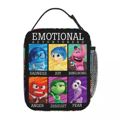 Lunch Box Inside Out 2 Cast Out Cartoon Anime Product Storage Food Box INS Trendy Cooler Thermal Lunch Box For School