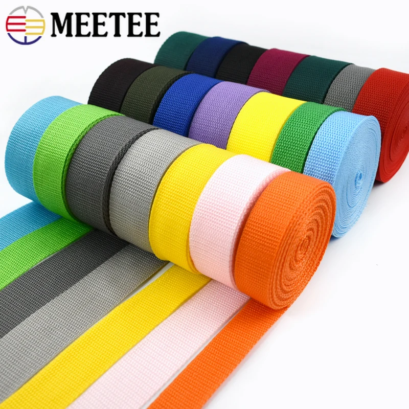 

Colored Nylon Webbing Band, Ribbon Tape, Bag Strap, Belt, Bias Binding, Sewing Accessories, 1.1mm Thickness, 45Meters, 20-50mm