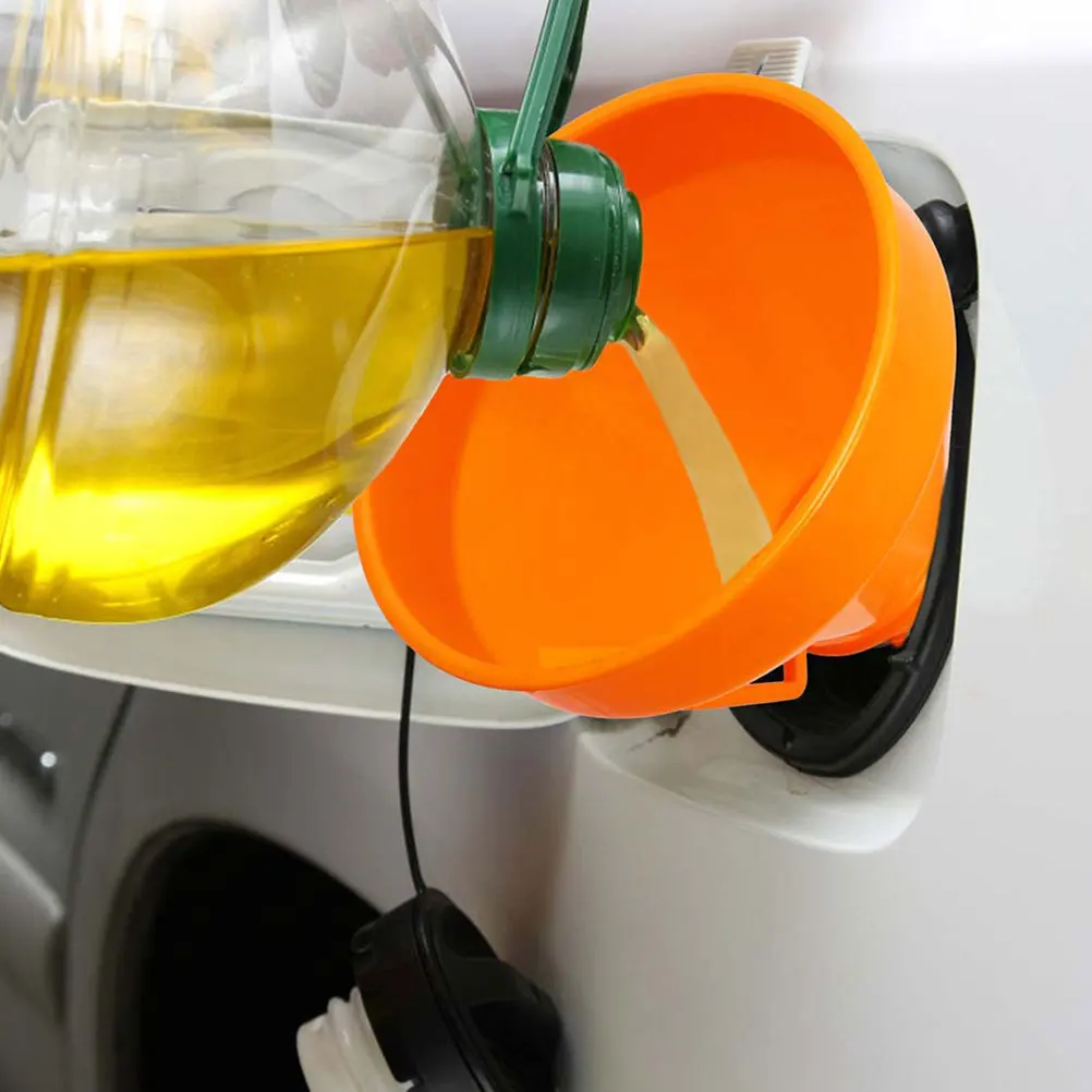 Embudo de aceite grueso de gran capacidad para motocicleta, coche, plástico automotriz, Material estable antifugas, ancho, 1 Uds.