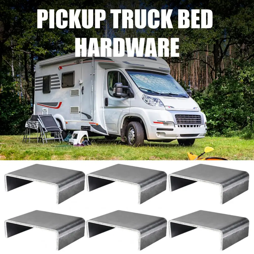 Stake Pocket for Trailer Steel Stake Pocket 6pcs Heavy Duty Steel Weld-on Stake Pockets Trailer Cargo Mounting for Utility