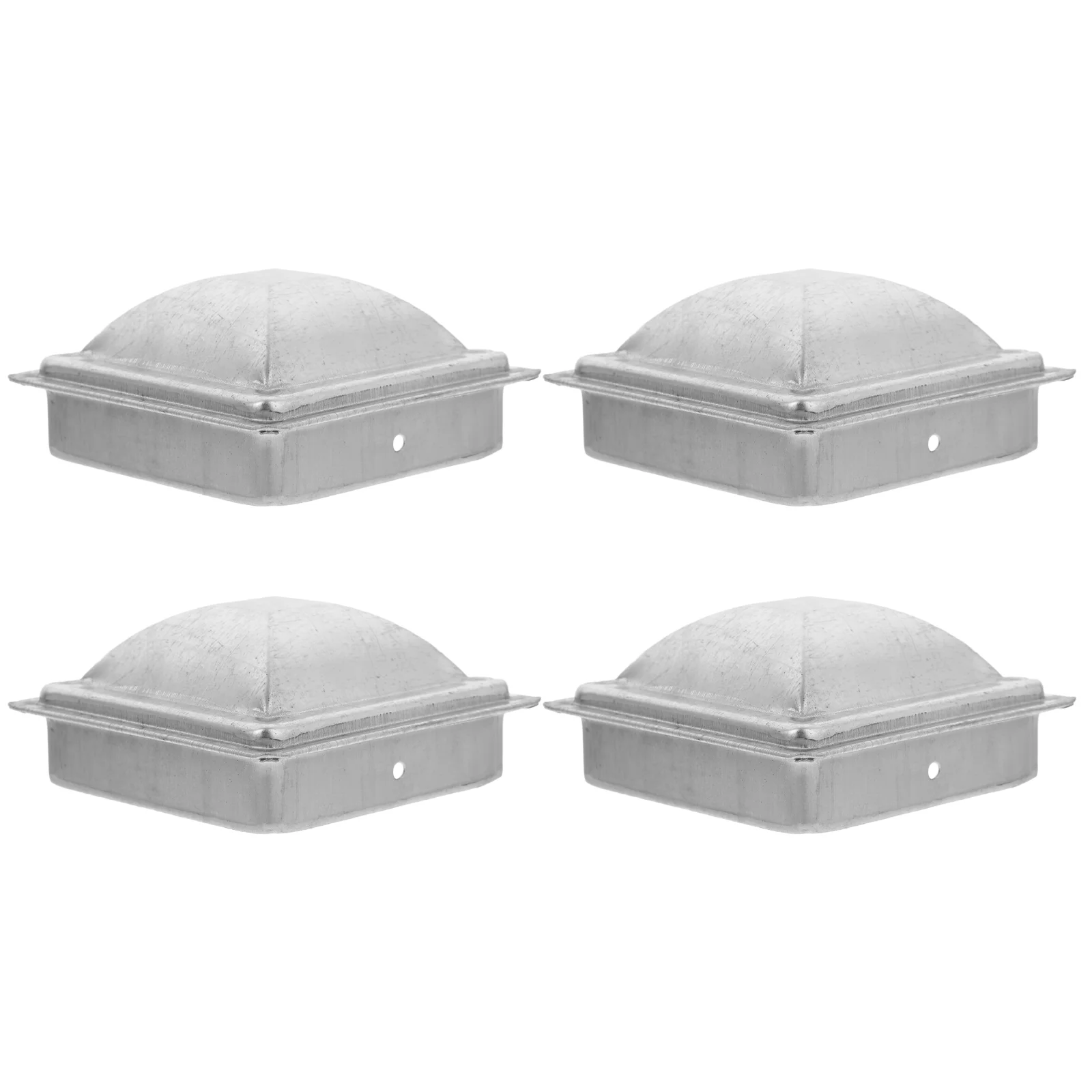 

4pcs Metal Fence Post Cap For Deck And Garden Decorative Fence Topper Weather-Resistant Garden Fence Post Cap Replacement