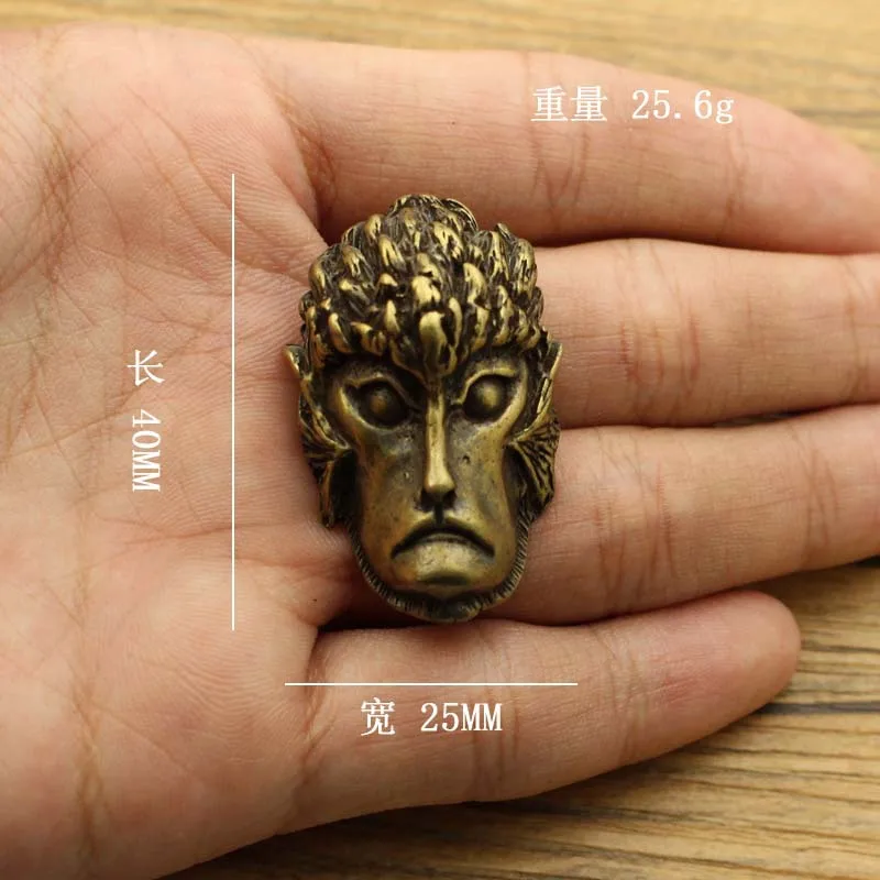 Brass Sun Wukong Metal Figurine Bag Decoration Buckle DIY Accessories Miniatures