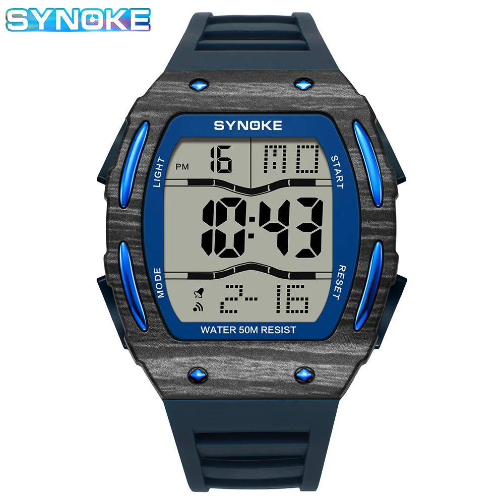 

Men's Sports Electronic Watch, Daily Waterproof 24H Date Week Chronograph Stopwatch Alarm Luminous Multifunctional Wristwatch