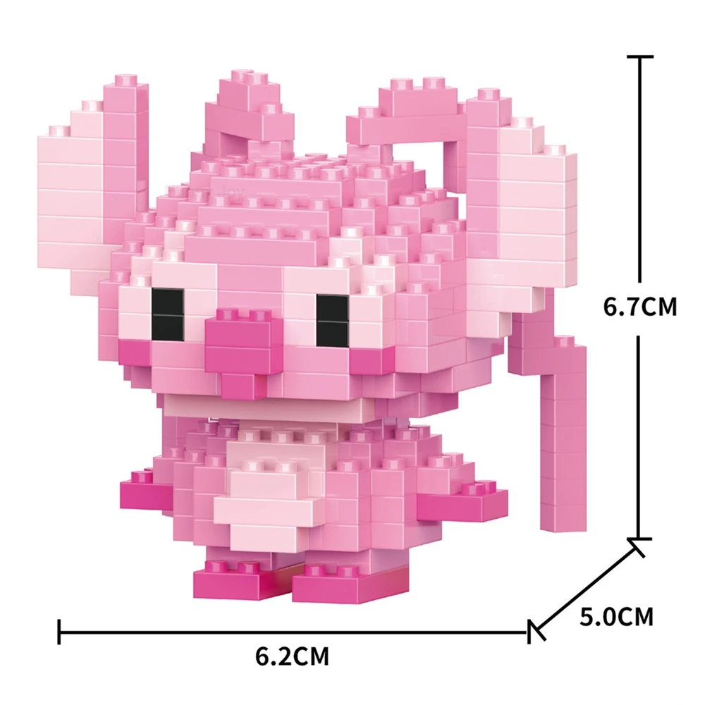Kurome Cinnamoroll Hello Kitty Stitch Block Character Geassembleerd model Mickey Mouse Bouwstenen Poppen Speelgoed Kinderen Cadeau