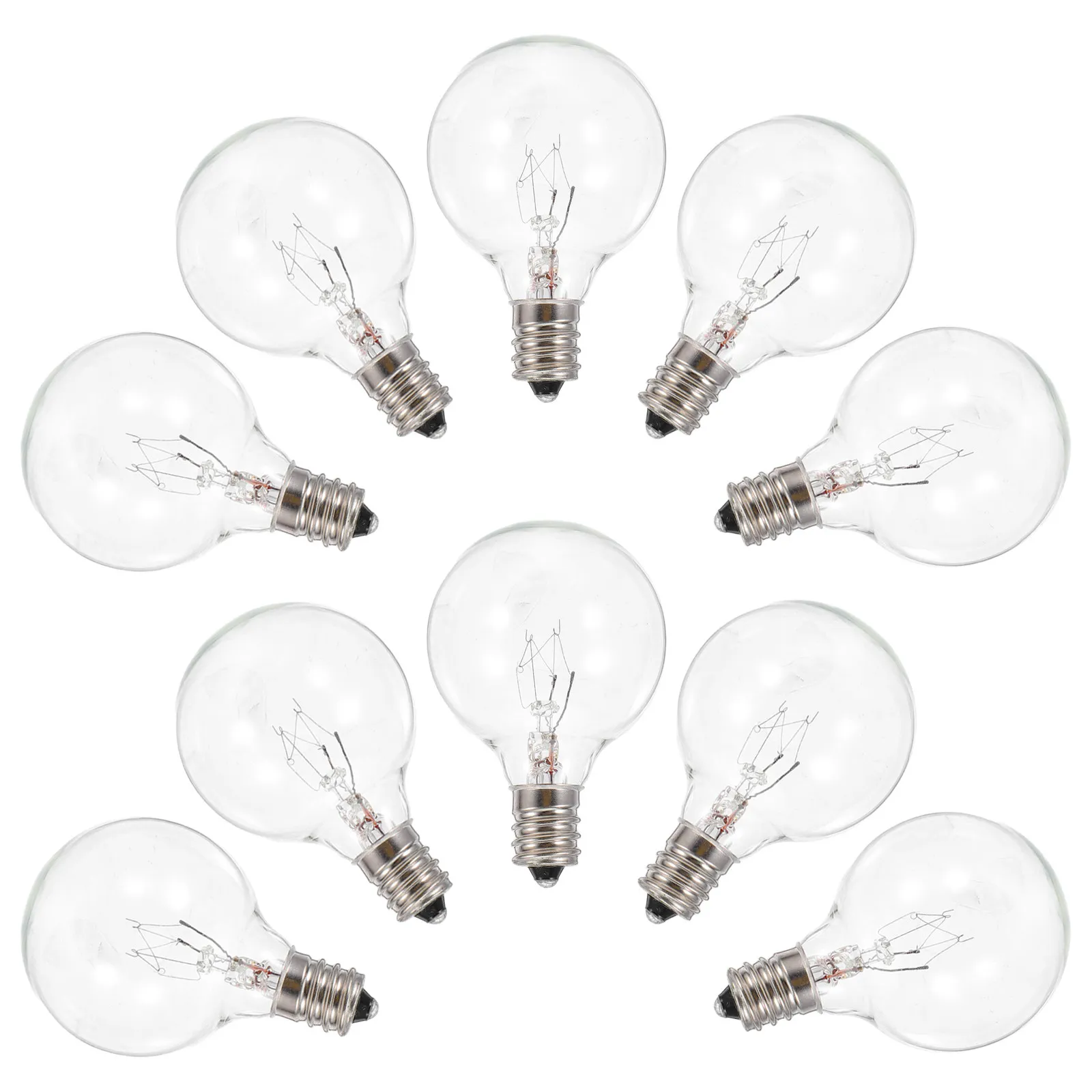 Ampoules de remplacement pour chauffe-cire, 10 pièces, jaune chaud 2200K, lampe chauffante, base E12, 7W