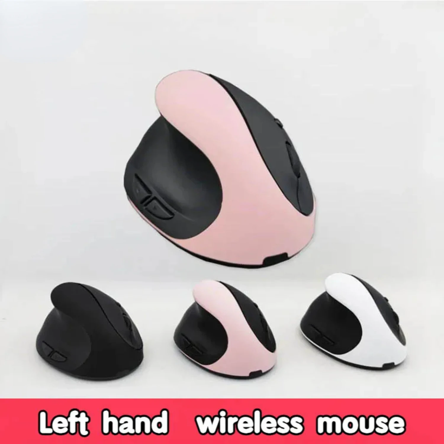 Original Silent Upright Left Hand Mouse - Wireless USB 2.4GHz Compact & Comfortable