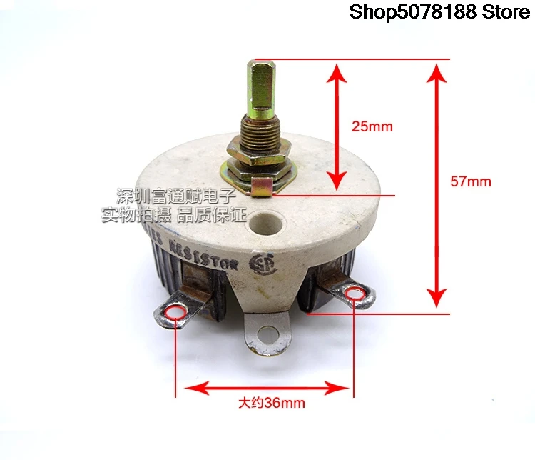 Potentiomètre enroulé en céramique OHMITE RJS4RO 4R4 ohm 2,53A potentiomètre à résistance variable