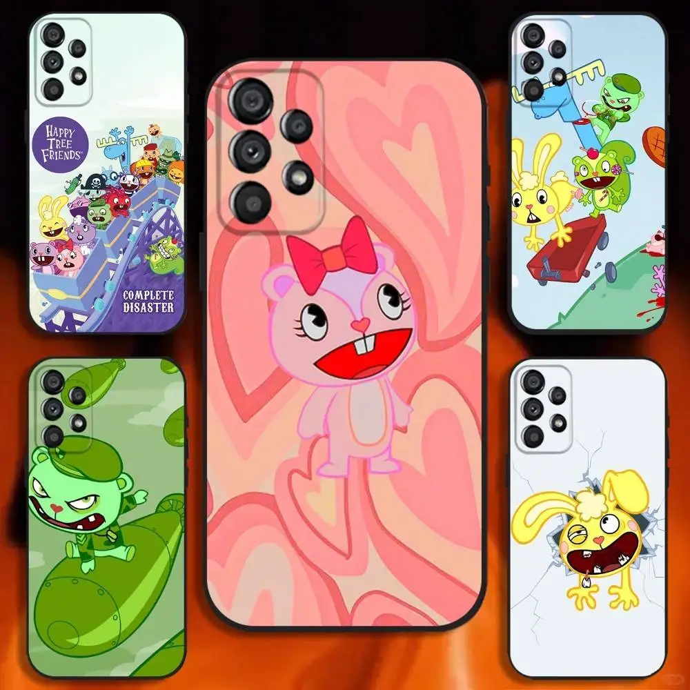 

Happy Tree Friends Phone Case For Samsung Galaxy A20,A21s,A22,A31,A32,A52,A53,A72,73,A80 Soft Black Cover