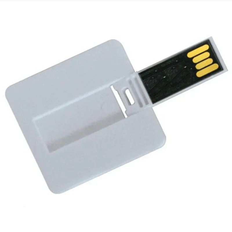 10pcs/lot Corporate Custom Logo gift credit card thumb drive 8g 16g 32g 64g wholesale Small square plastic usb flash memory card