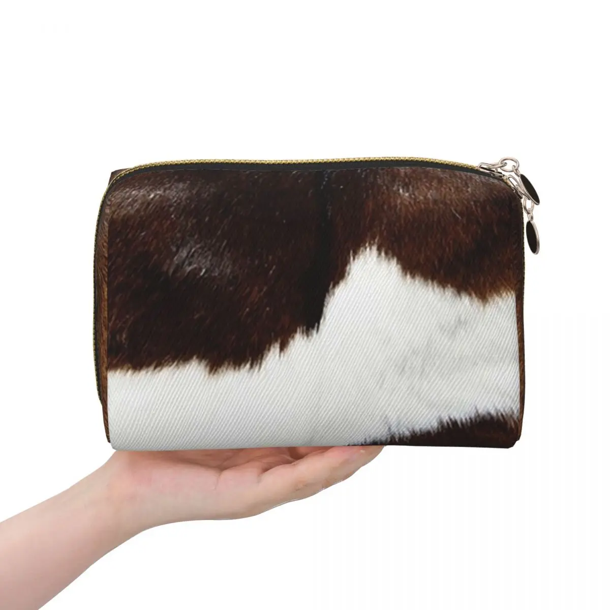 Rustic Ranch Cow Print Women Cosmetic Bags Travel Makeup Organizer Pouch Toiletry Storage Dopp Kit Case