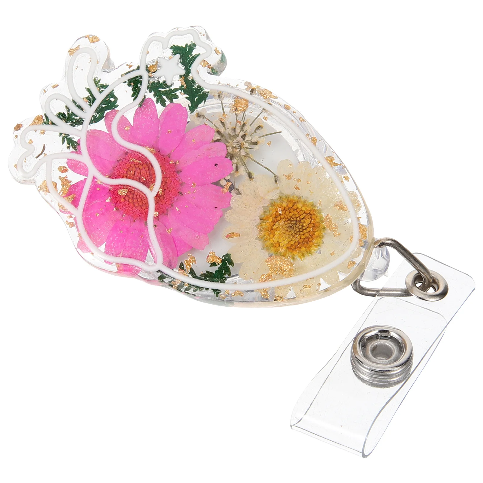 

Convenient Badge Holder Acrylic Metal Retractable Id Card Key Nurse Clip Practical Accessory Badge Buckle