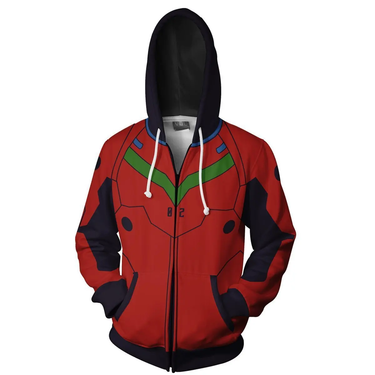 Anime EVA Ayanami Rei Asuka Langley Ikari Shinji 3D Coat hoodie Cosplay Costumes Unisex Clothing Halloween Sweater view 6