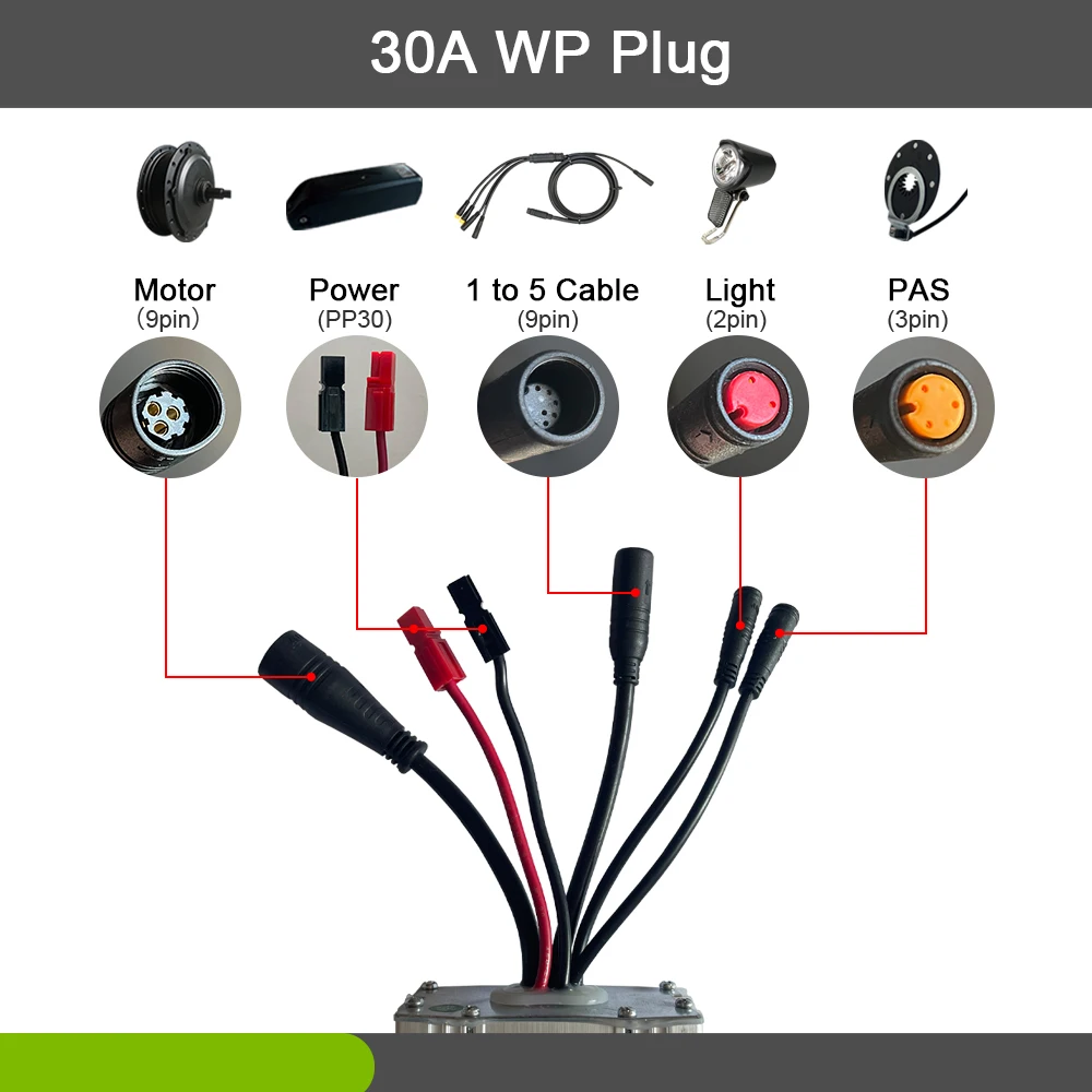 JN Ebike Controller 36V 48V 15A 17A 22A 25A 30A 35A sistema di controllo con 6 9 12 mosfet per parti di conversione Scooter elettrico