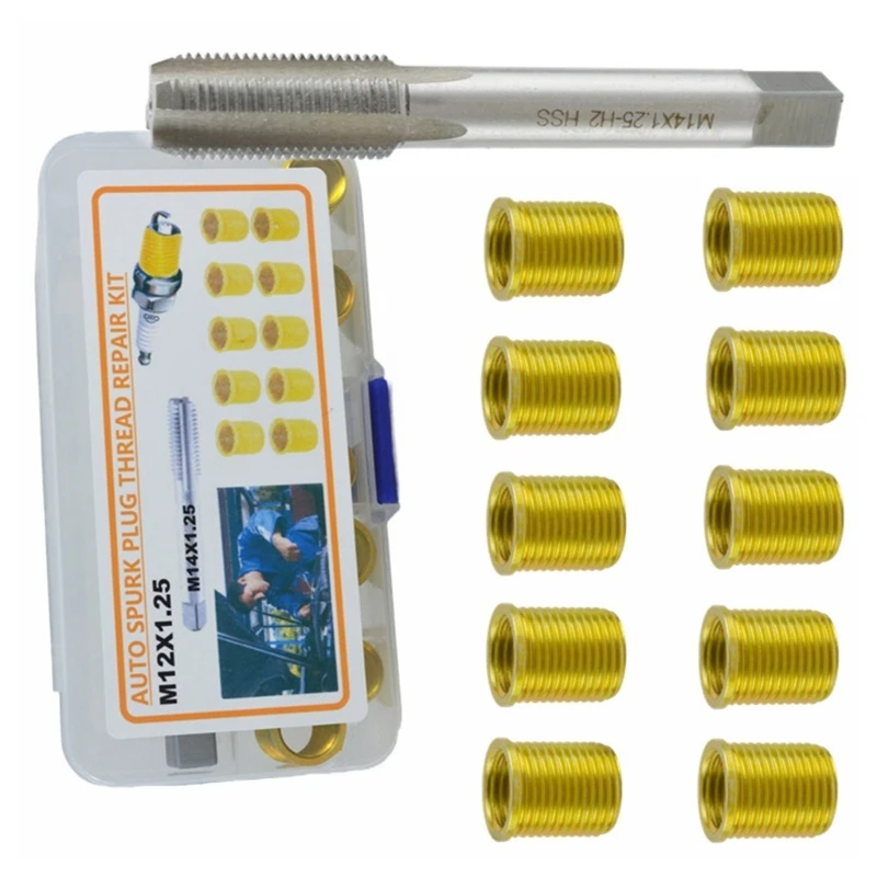 Insertion bougies d'allumage M12x1,25 en acier inoxydable pour voiture, pour une restauration efficace du filetage
