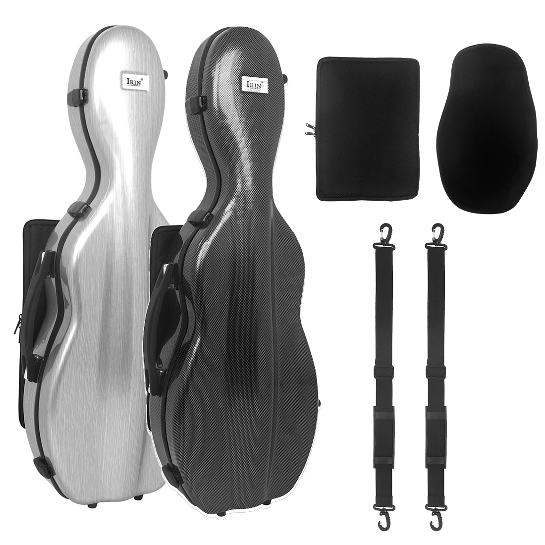 4/4 Violin Case Composite Environmentally Friendly Materials Violin Box with Lightweight Double Shoulder Strap Storage Bag