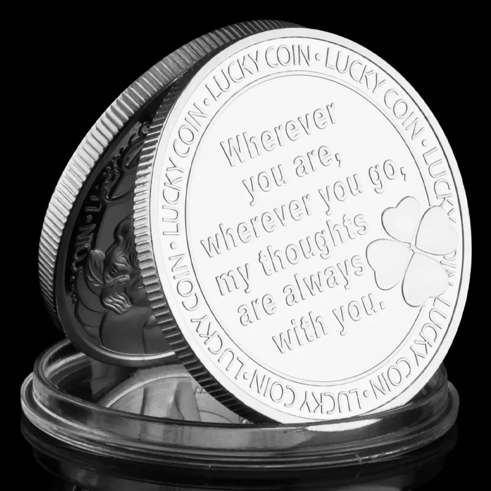عملات معدنية قابلة للجمع من Thinking of You مطلية بالذهب شكرًا على شكل عملة محظوظة هدية مهرجان ديكور المنزل