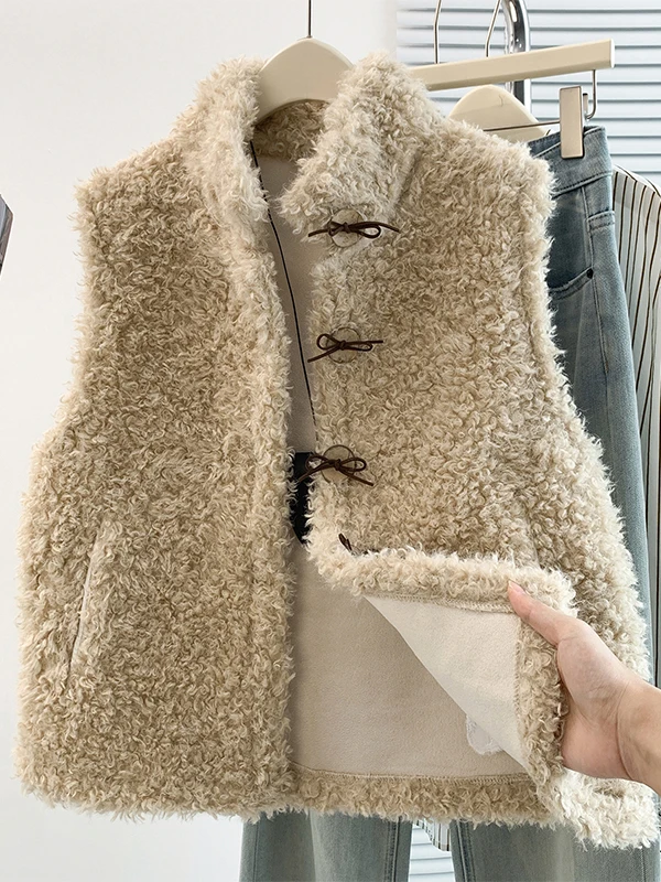 Authentic Fall Winter Loose Sleeveless Large Size Vest Elegant Shoulder Coat Women's Jacket Outerwear Fashion Quality