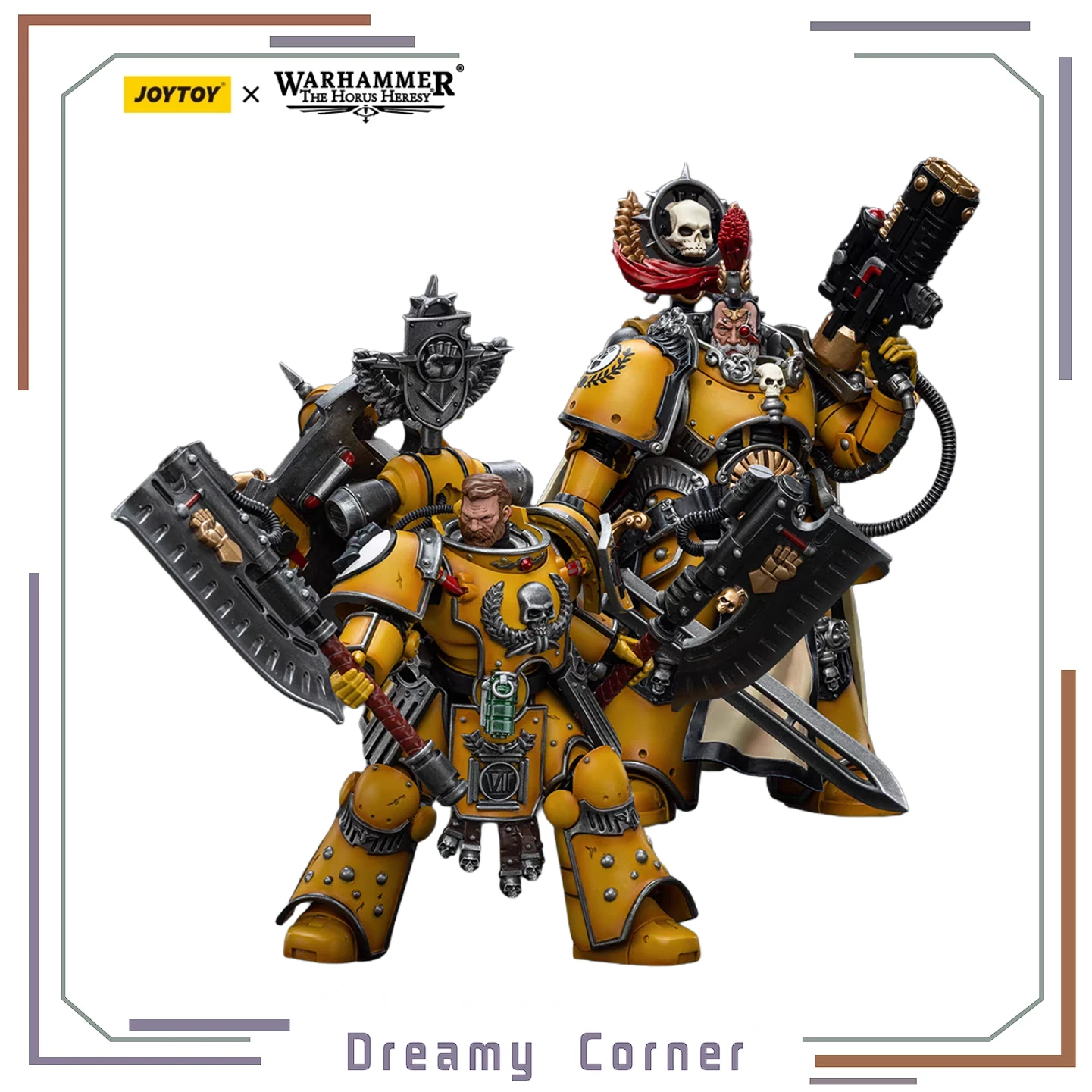 

【In Stock 】JOYTOY Warhammer 40K Imperial Fists Legion Praetor with Power Sword Fafnir Rann 2PCS 1/18 Action Figures Toys