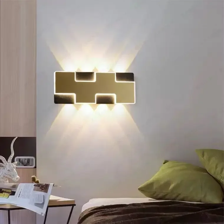 Outdoor Waterproof Garden Wall Lamp Bedroom Background Decorative Lighting Protection Sun Shield Style Metal Light Fixture