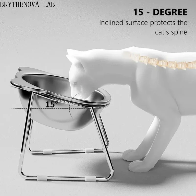 Feature Reduces Neck Strain the Stainless Steel Elevated Cat Bowl is Designed to Better Promote Posture Aid Digestion Reduce