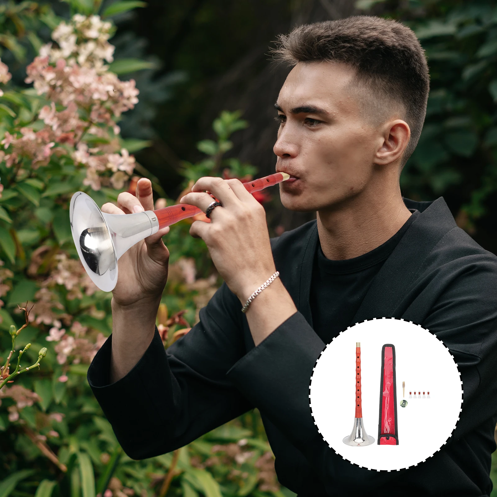 

1 set Suona For Beginners Chinese Traditional Wood Crafts Wind Instrument Professional Durable Student