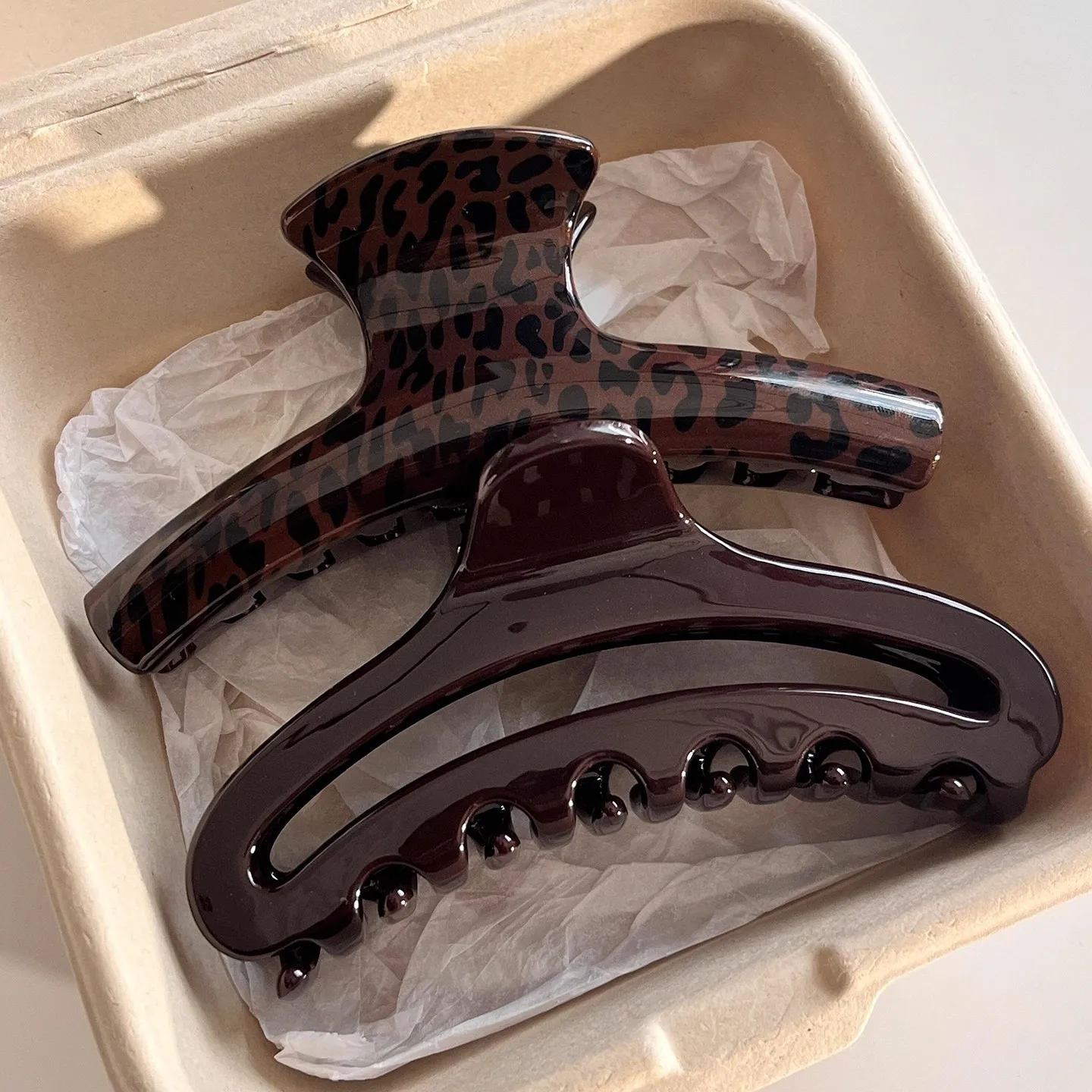 

2 шт., винтажные заколки для волос с леопардовым принтом, дуга и луны, большие заколки для волос, коготь для женщин, зажим в виде акулы во французском стиле, очаровательные аксессуары для волос