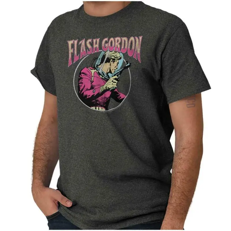 Flash Gordon Cartoon Retro Comic Space Hero Womens or Mens Crewneck T Shirt