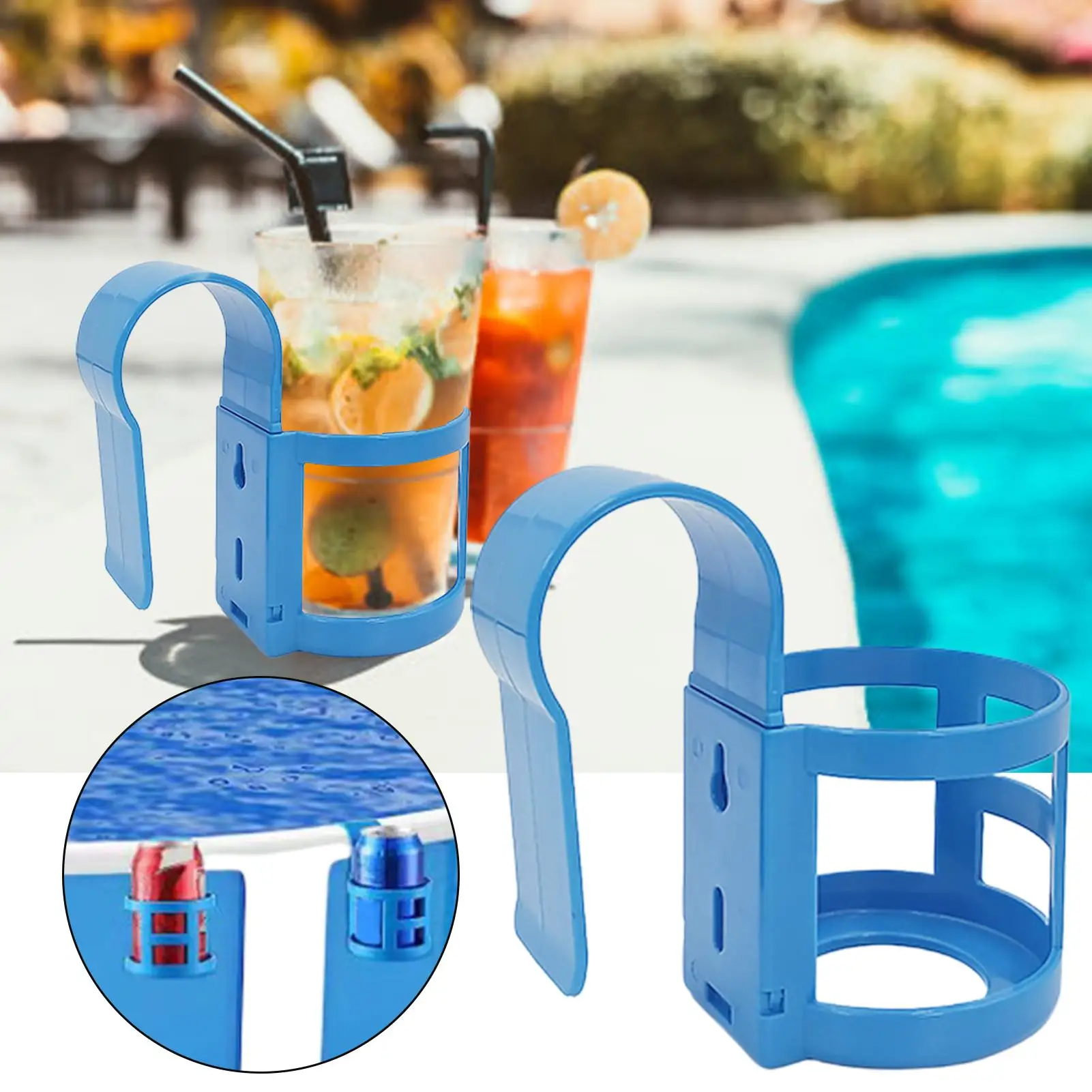 

1PC Water Cup Hanging Holder Reusable Swimming Pool Water Cup Hanger Car Water Cup Drink Holder For Swimming Pool Party