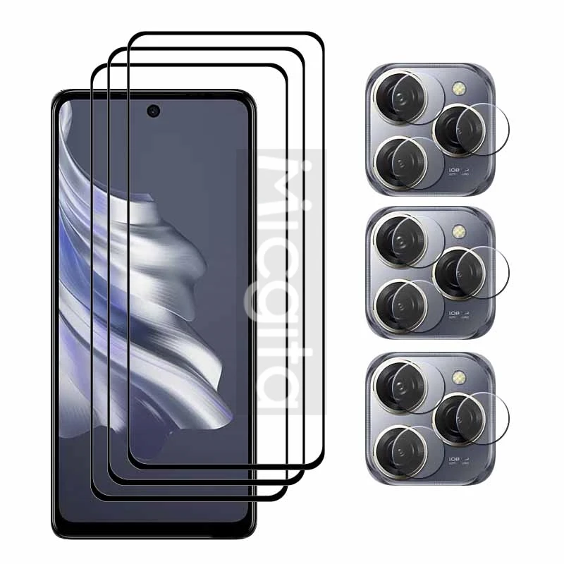 

Full Glue Screen Protector For Tecno Spark 20 Pro 4G Glass 6.78" Anti-Scratch For Spark 20 pro Soft Fiber lens film