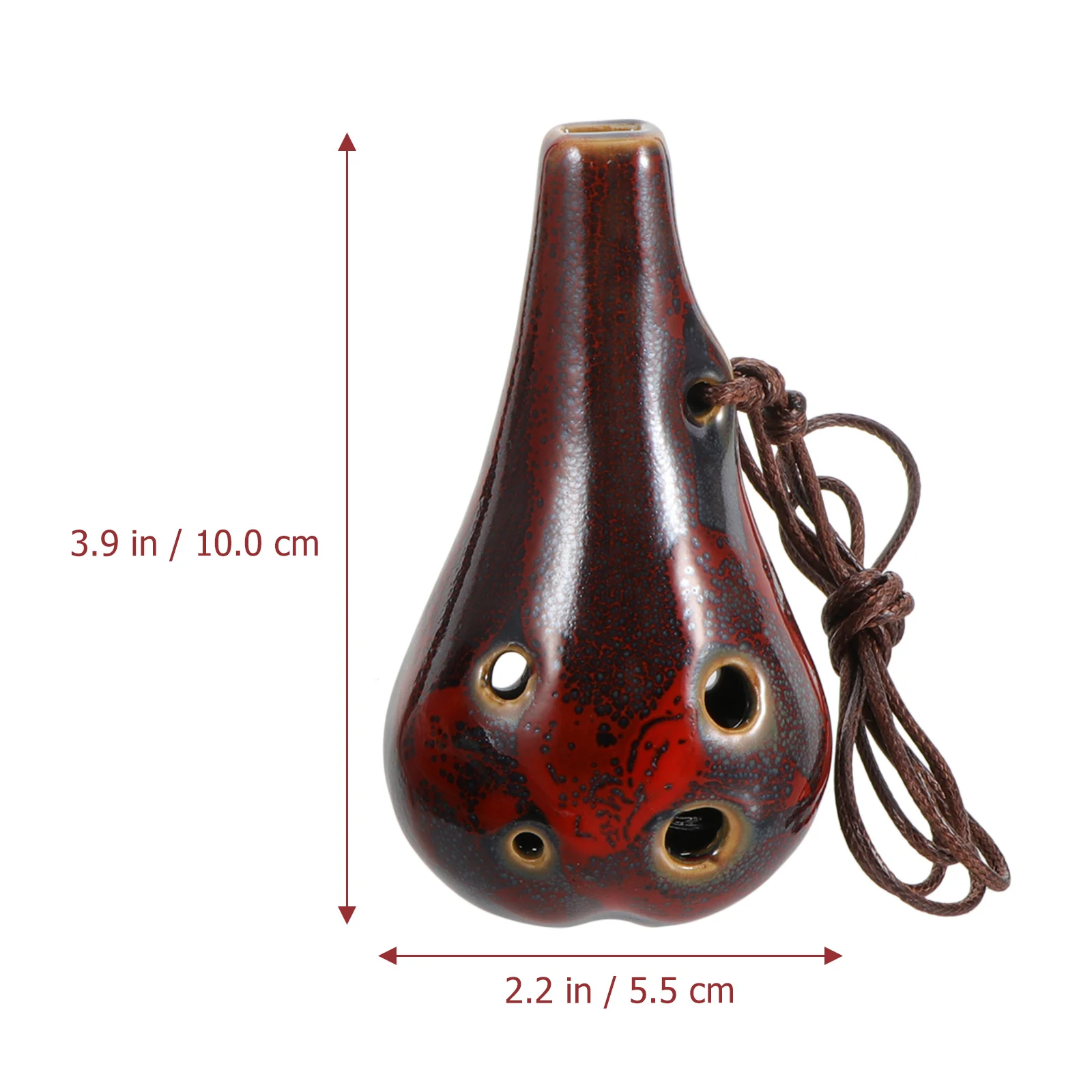 الأكرينا السيراميكية ذات 6 فتحات في أداة الرياح الصديقة للمبتدئين مع صوت رنين للتمرين والأداء