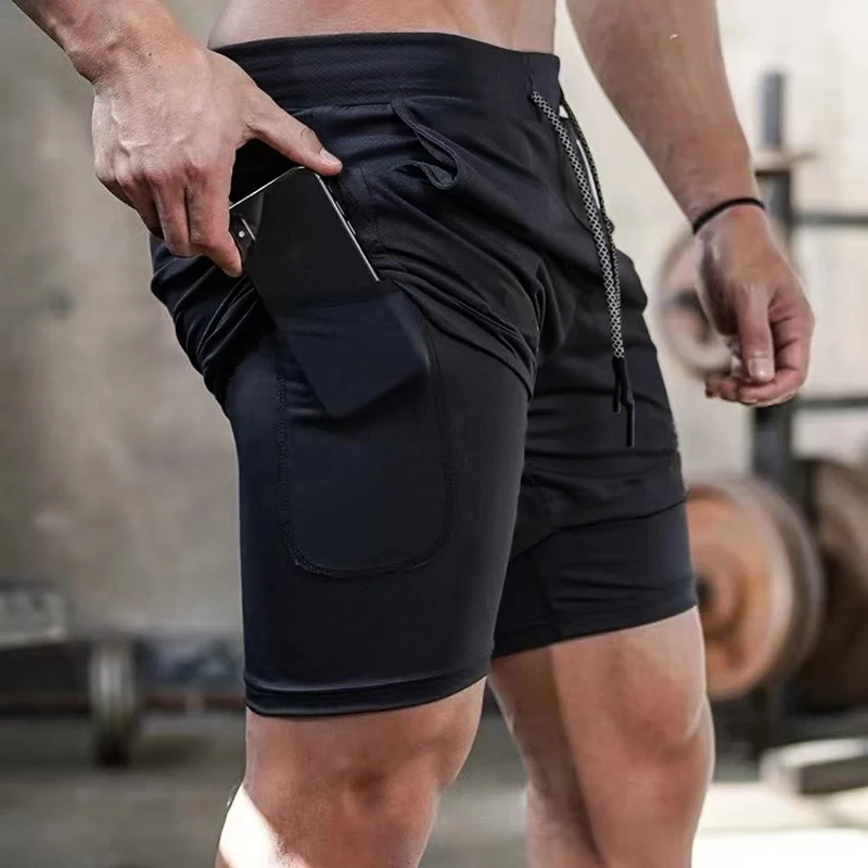

Camo Running Shorts Men Gym Sports Shorts 2 In 1 Quick Dry Workout Training Gym Fitness Jogging Short Pants Summer Men Shorts