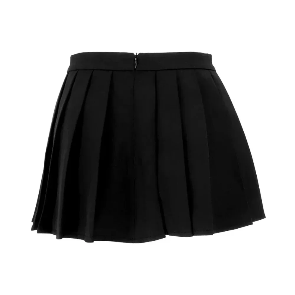 تنورة قصيرة مثيرة للسيدات صيف جديد أسود موضة سستة ملابس الحفلات تنورة ضيقة غير رسمية أنيقة متعددة الاستخدامات تنورة نسائية مثيرة
